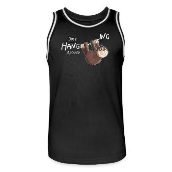Faultier Hängt Ab I Chillende Tiere I Faulenzer - Männer Basketball-Trikot - Schwarz/Weiß - Vorne - AI Model Male 185 dark (185cm)