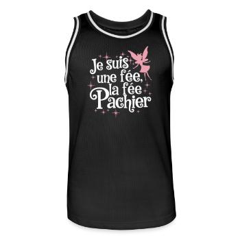 I'm a fairy the fairy Pachier - Men's Basketball Jersey - black/white - Front - AI Model Male 185 dark (185cm)