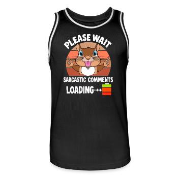 Lustige Eichhörnchen - Männer Basketball-Trikot - Schwarz/Weiß - Vorne - AI Model Male 185 dark (185cm)