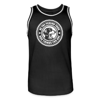Dackel - Be the person your dog thinks you are - Männer Basketball-Trikot - Schwarz/Weiß - Vorne - AI Model Male 185 dark (185cm)