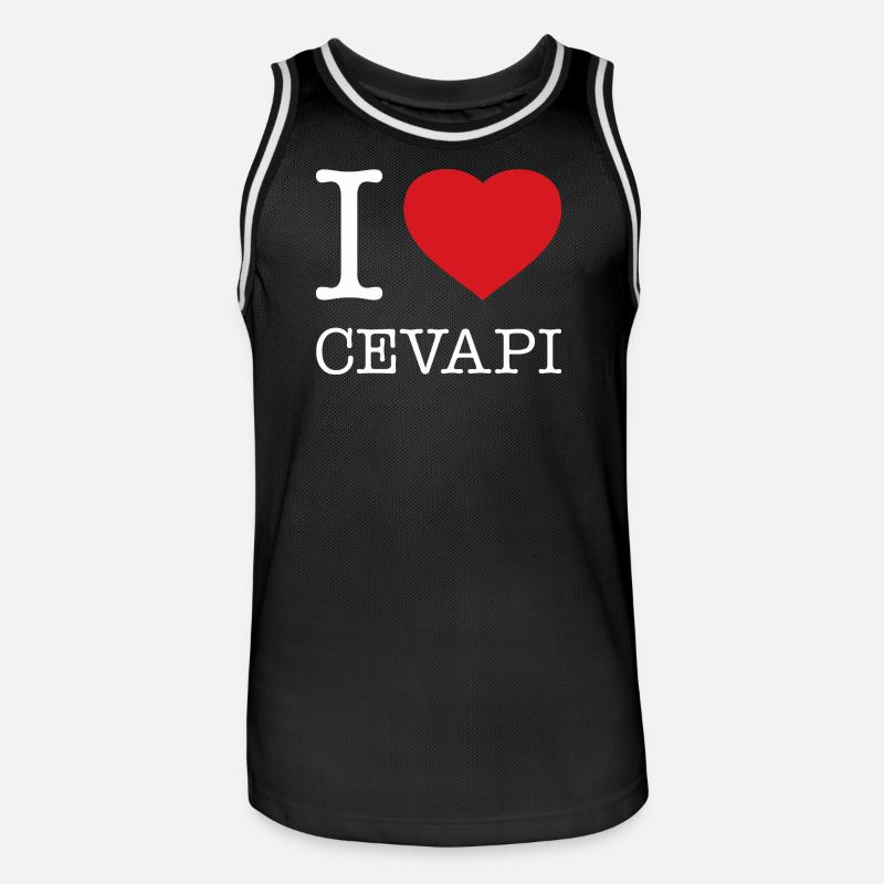 J’ADORE CEVAPI - Maillot de basket Homme - noir/blanc