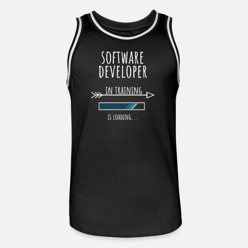 Software Developer in Training Gift - Men's Basketball Jersey - black/white