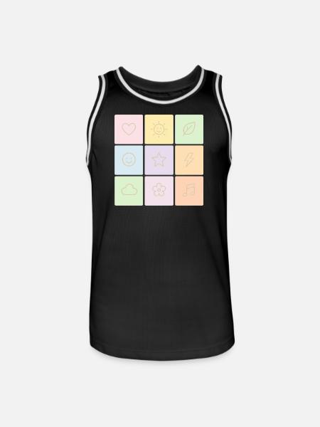 Pastel Bento Vibes - Men's Basketball Jersey - black/white