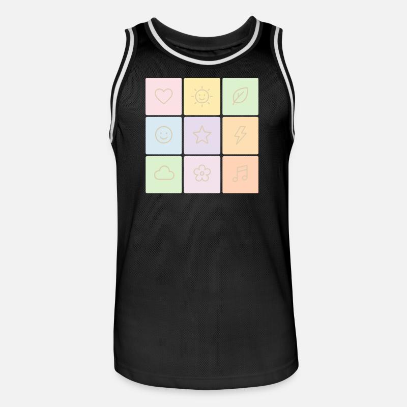Pastel Bento Vibes - Men's Basketball Jersey - black/white