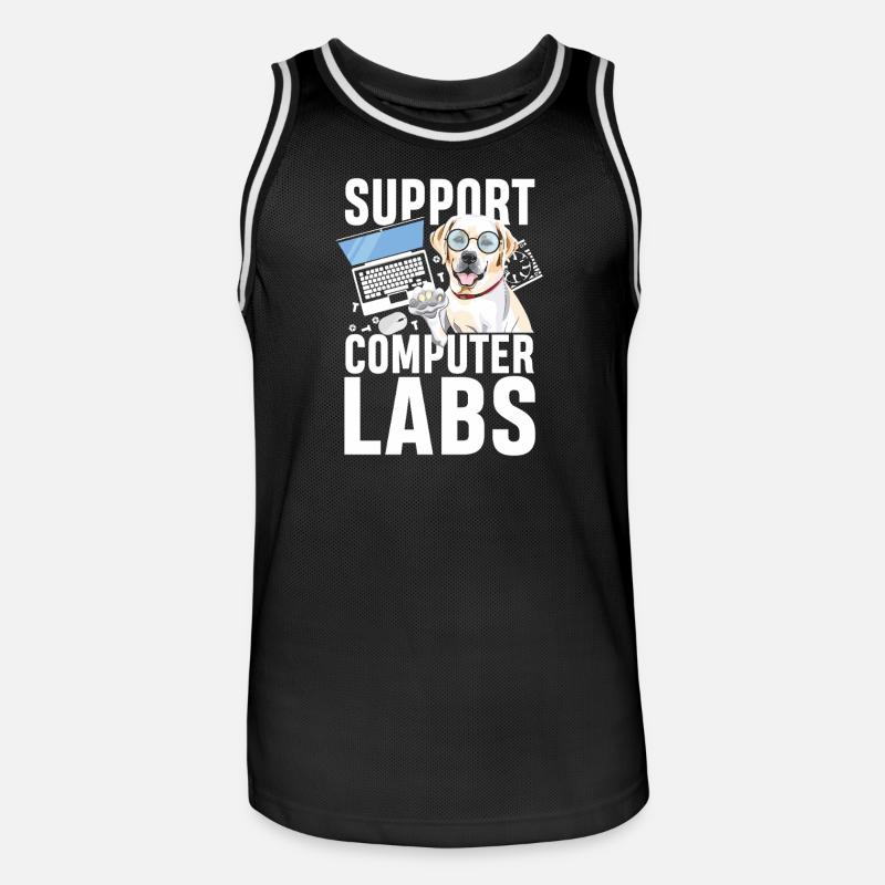 Support computer labs - Männer Basketball-Trikot - Schwarz/Weiß