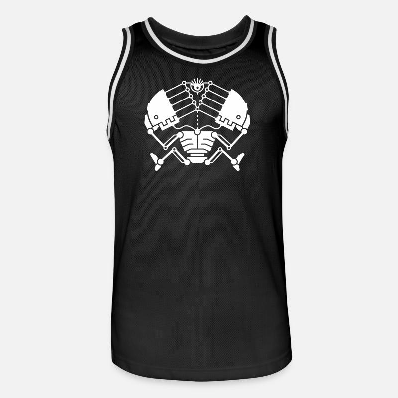 3rd Eye Robotics - white version - Men's Basketball Jersey - black/white