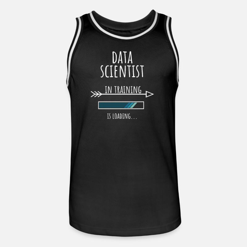 Data Scientist Geschenk Beruf Ausbildung - Männer Basketball-Trikot - Schwarz/Weiß
