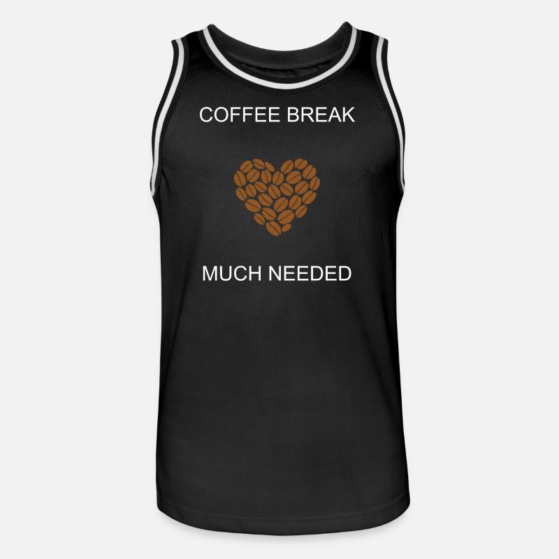 Kaffeepause Dringend benötigte tägliche Pause - Männer Basketball-Trikot - Schwarz/Weiß