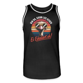 Einatmen Ausrasten Yoga Meditation Palmen Retro - Männer Basketball-Trikot - Schwarz/Weiß - Vorne - AI Model Male 185 dark (185cm)