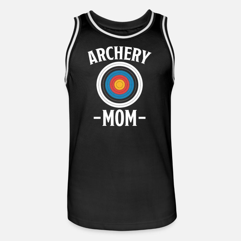 Bogenschießen Spruch Mutter Bogenschießen Geschenk - Männer Basketball-Trikot - Schwarz/Weiß