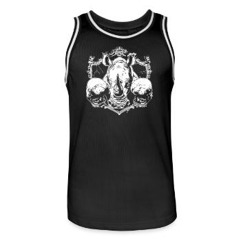 Rhino Boxer - Maillot de basket Homme - noir/blanc - Devant - AI Model Male 185 dark (185cm)