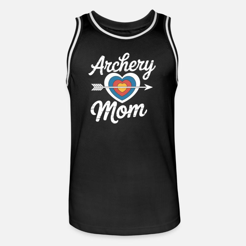 Bogenschießen Spruch Mutter Bogenschießen Geschenk - Männer Basketball-Trikot - Schwarz/Weiß