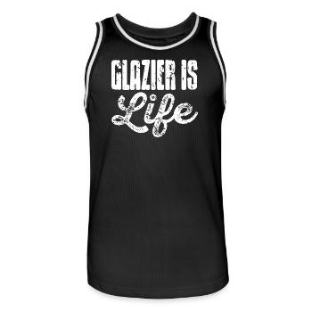 Glazier Life Glassworker Pride Humor Statement - Men's Basketball Jersey - black/white - Front - AI Model Male 185 dark (185cm)