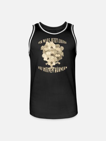 Chickens Saying - Men's Basketball Jersey - black/white