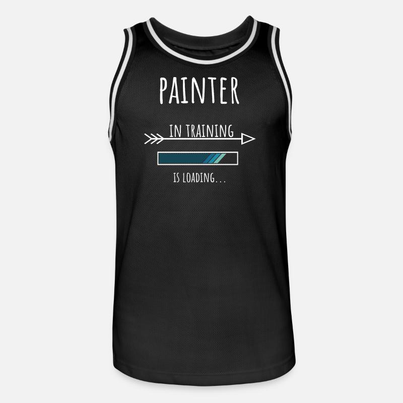 Painter Gift Profession Training Painter - Men's Basketball Jersey - black/white