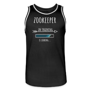 Zookeeper Geschenk Beruf Ausbildung Tierpfleger - Männer Basketball-Trikot - Schwarz/Weiß - Vorne - AI Model Male 185 dark (185cm)