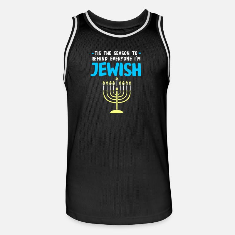 Hanoukka Hanoukka Hanoukka - Maillot de basket Homme - noir/blanc