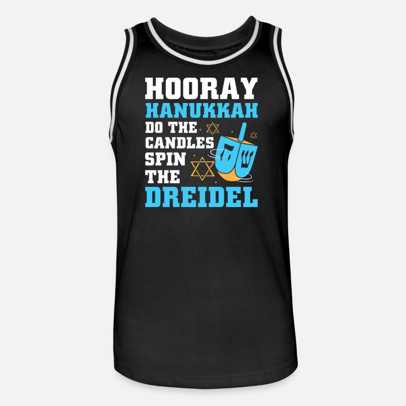 Hanoukka Hanoukka Hanoukka - Maillot de basket Homme - noir/blanc