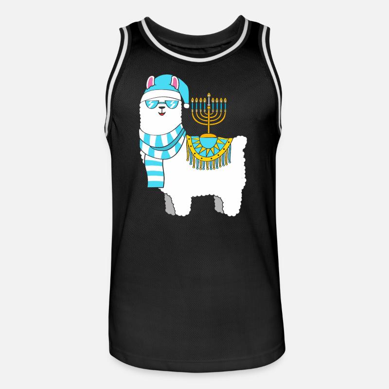 Hanoukka Hanoukka Hanoukka - Maillot de basket Homme - noir/blanc