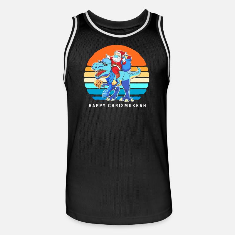 Hanoukka Hanoukka Hanoukka Noël - Maillot de basket Homme - noir/blanc