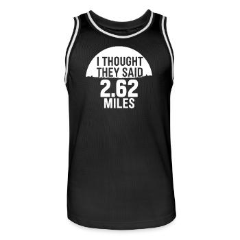 Je pensais qu’ils avaient dit 2,62 miles - Maillot de basket Homme - noir/blanc - Devant - AI Model Male 185 dark (185cm)