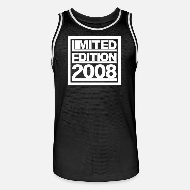 Limited Edition 2008 Design Birthday - Men's Basketball Jersey - black/white