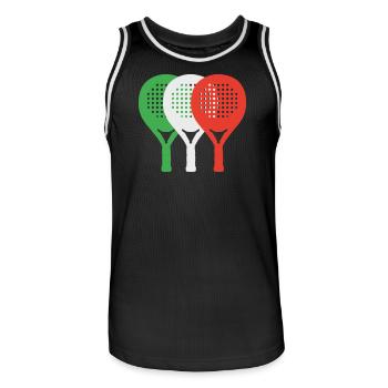 padel-italia2 - Männer Basketball-Trikot - Schwarz/Weiß - Vorne - AI Model Male 185 dark (185cm)