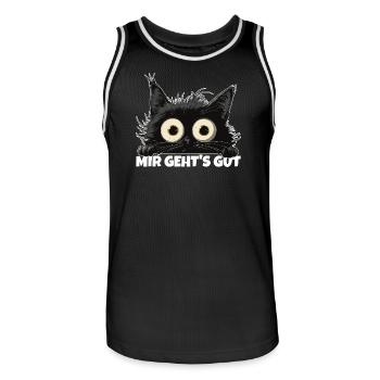 Its fine Im fine everything is fine - Men's Basketball Jersey - black/white - Front - AI Model Male 185 dark (185cm)