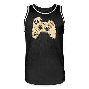 Geisterpad Retro Arcade - Männer Basketball-Trikot - Schwarz/Weiß - Vorne - AI Model Male 185 dark (185cm)