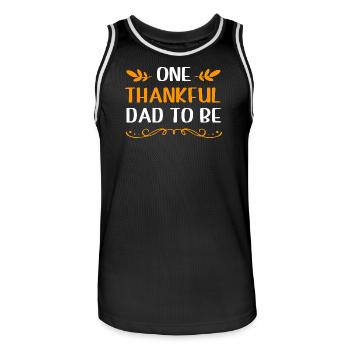 Thanksgiving Gender Reveal Mom-to-be - Men's Basketball Jersey - black/white - Front - AI Model Male 185 dark (185cm)