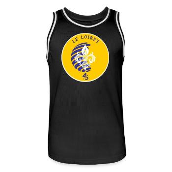 Fleur de Lys Loiret 45 - Männer Basketball-Trikot - Schwarz/Weiß - Vorne - AI Model Male 185 dark (185cm)