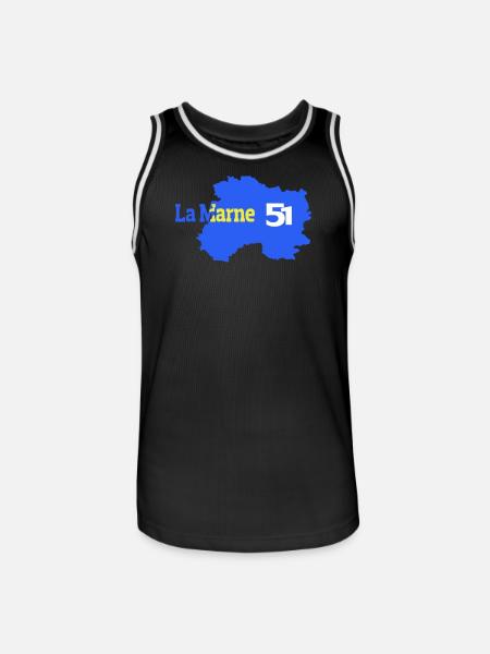 The Marne 51 Departmental Map - Men's Basketball Jersey - black/white