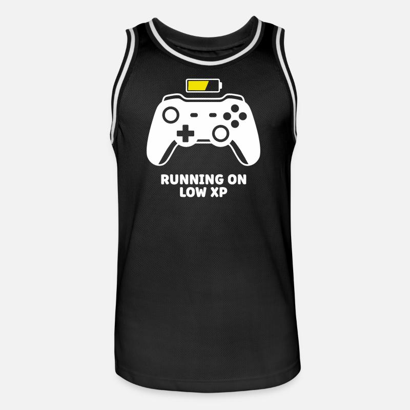 Running on Low XP Controller - Men's Basketball Jersey - black/white
