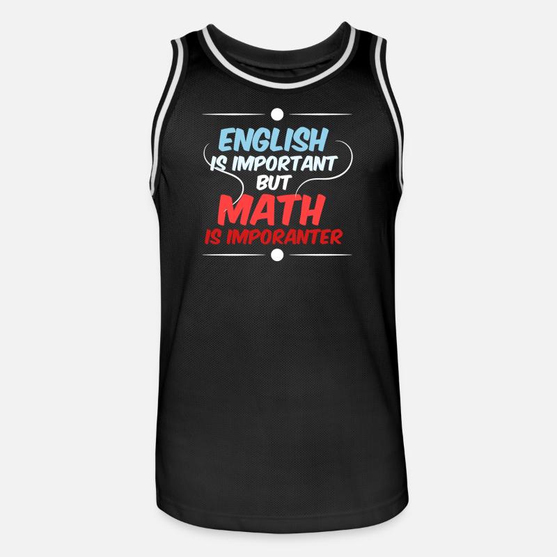 Math Math Math Teacher Mathematician - Men's Basketball Jersey - black/white