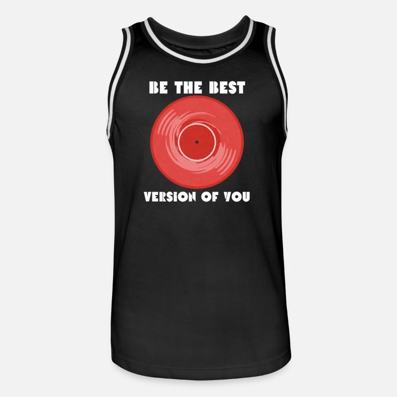 Die beste Version von dir - Männer Basketball-Trikot - Schwarz/Weiß
