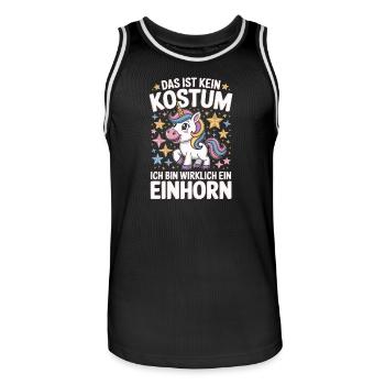 Das Ist Kein Kostum Ich Bin Wirklich Ein Einhorn - Männer Basketball-Trikot - Schwarz/Weiß - Vorne - AI Model Male 185 dark (185cm)