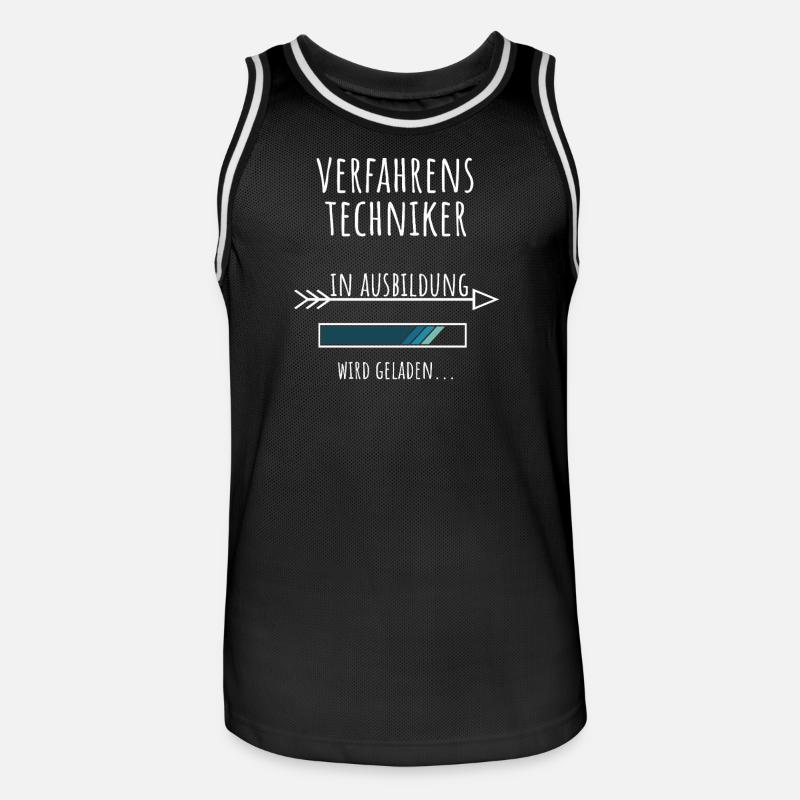 Process Engineer Studies Profession Training - Men's Basketball Jersey - black/white
