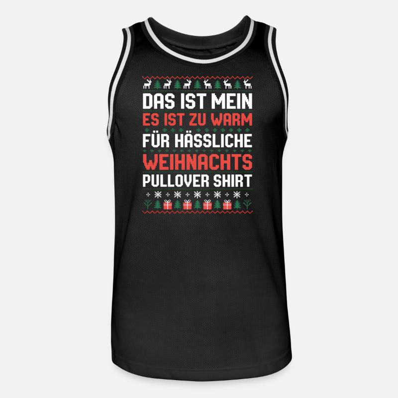 Das ist mein hässlicher Weihnachtspullover - Männer Basketball-Trikot - Schwarz/Weiß