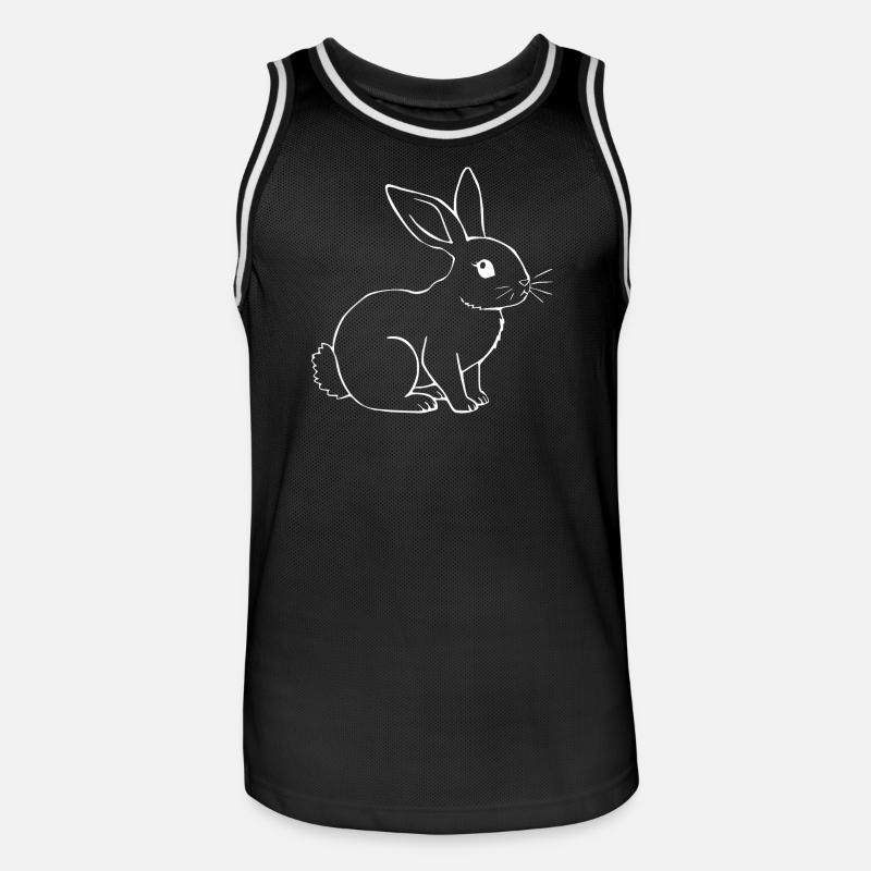 Rabbit Bunny Bunny Dwarf Rabbit Gift - Men's Basketball Jersey - black/white