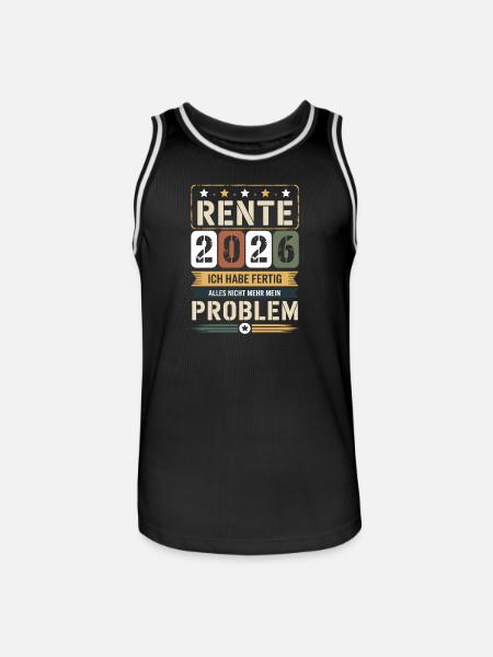 Pension 2026 I'm done - Men's Basketball Jersey - black/white