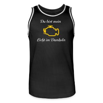 Car Saying Funny Engine Lamp Automotive - Men's Basketball Jersey - black/white - Front - AI Model Male 185 dark (185cm)