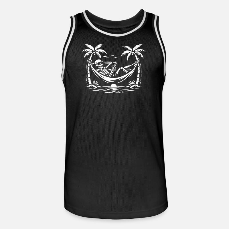 Paradiso dell'Amaca degli Scheletri - Maglia da basket per uomo - nero/bianco