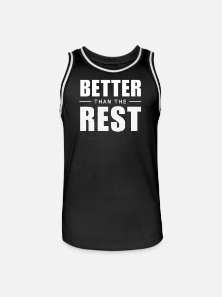 Better Than The Rest - Clever Aha-Effect - Men's Basketball Jersey - black/white