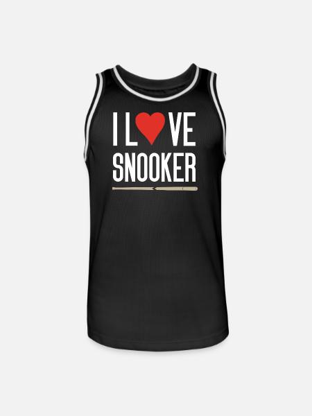 I Love Snooker - Men's Basketball Jersey - black/white