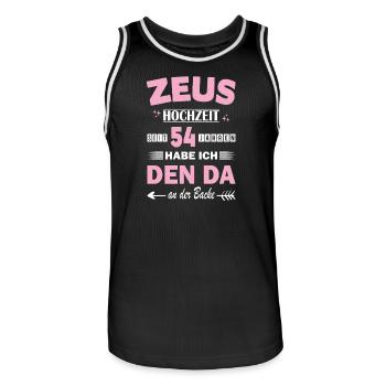 54 Years Relationship Anniversary Wedding Anniversary - Men's Basketball Jersey - black/white - Front - AI Model Male 185 dark (185cm)