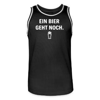 Ein Bier geht noch. - Männer Basketball-Trikot - Schwarz/Weiß - Vorne - AI Model Male 185 dark (185cm)