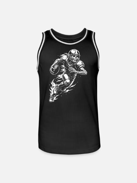 Skeleton American Football player - Men's Basketball Jersey - black/white