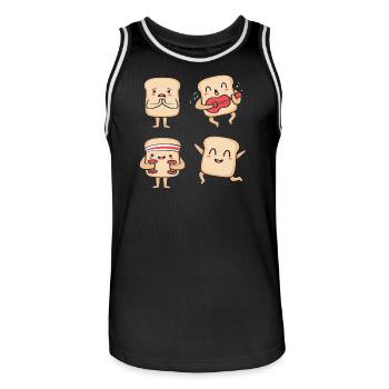 Baker Baker Baking - Men's Basketball Jersey - black/white - Front - AI Model Male 185 dark (185cm)