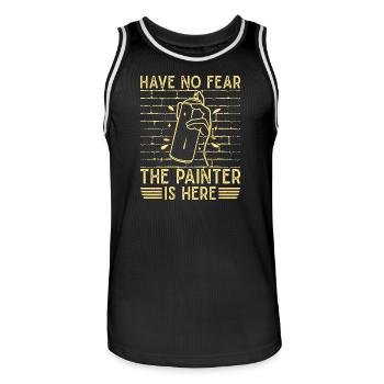 Artiste Peintre Graphique No Fear Peintre est Ici Art - Maillot de basket Homme - noir/blanc - Devant - AI Model Male 185 dark (185cm)