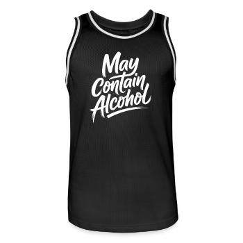 Peut contenir de l’alcool Alkohol Mallorca Saufen JGA - Maillot de basket Homme - noir/blanc - Devant - AI Model Male 185 dark (185cm)